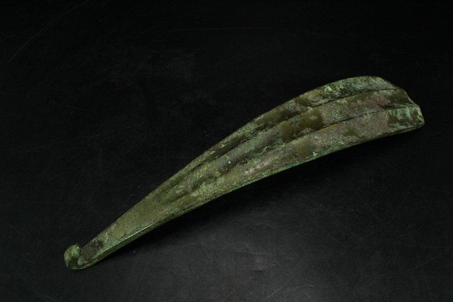 中国美術 戦国 青銅 帯駒 古美術(K-LC965)