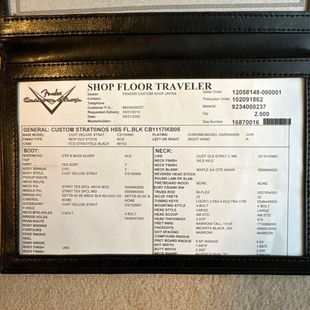 【激レア】FENDER TeamBuiltCustom Stratocaster
