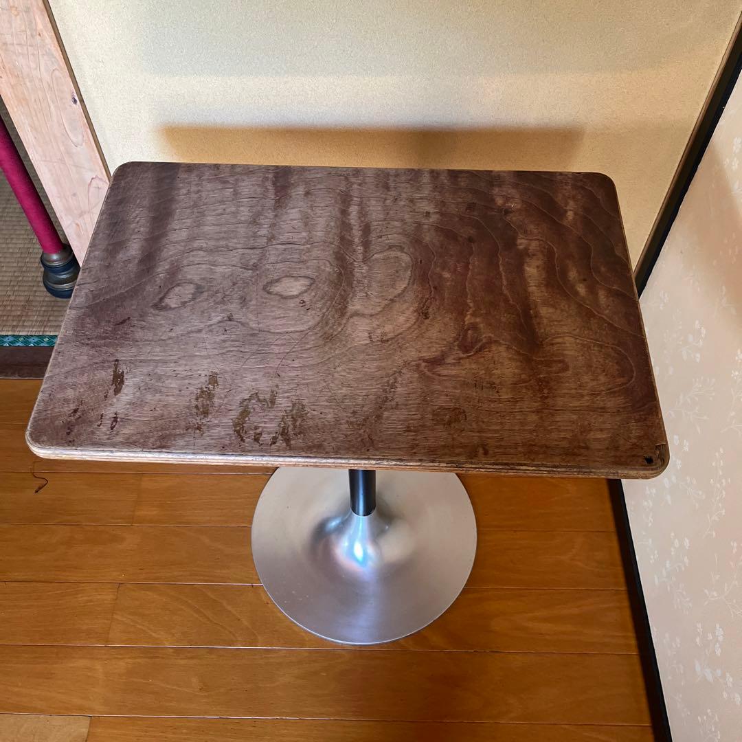 ヴィンテージ　アルミ脚　回転テーブル