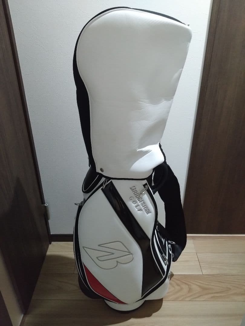 ブリヂストン キャディバッグ ホワイト/ブラック/レッド