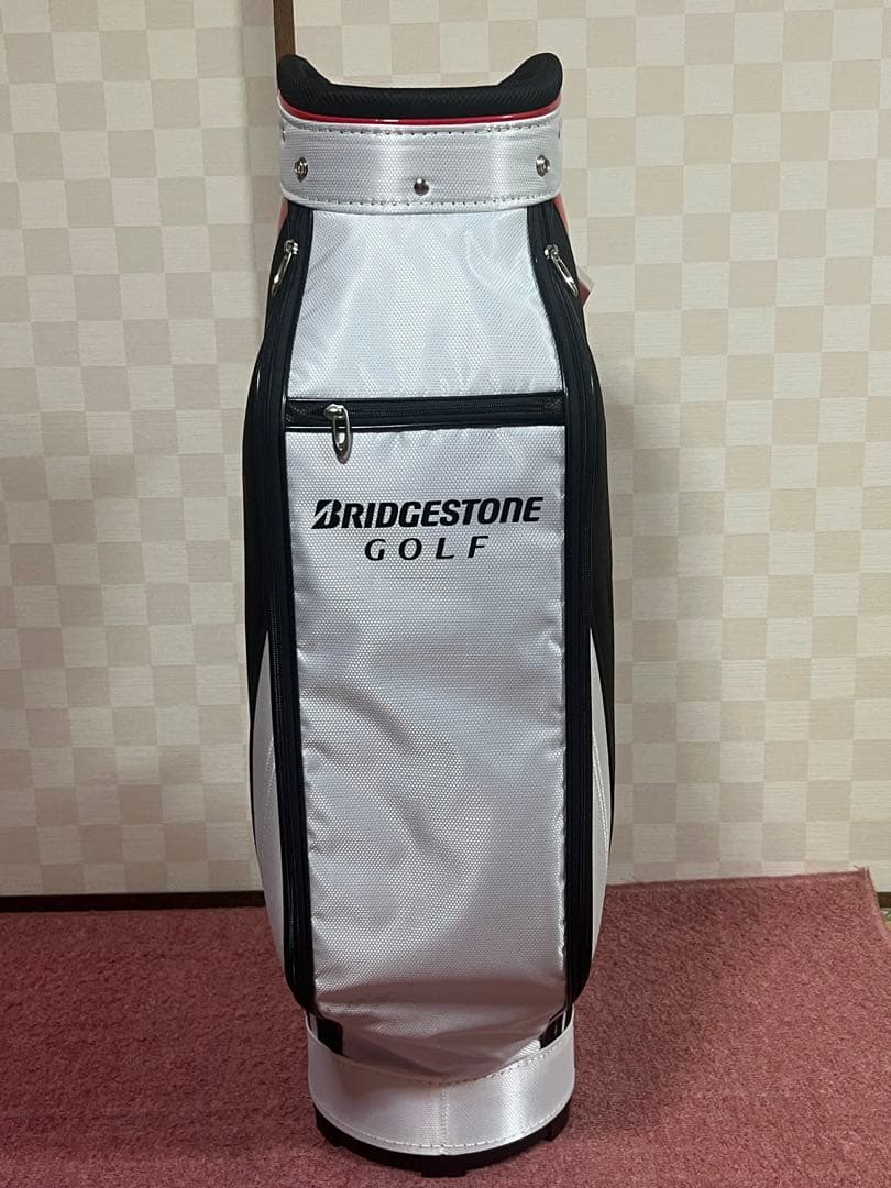 BRIDGESTONE ゴルフ キャディバッグ ホワイト/ブラック/レッド