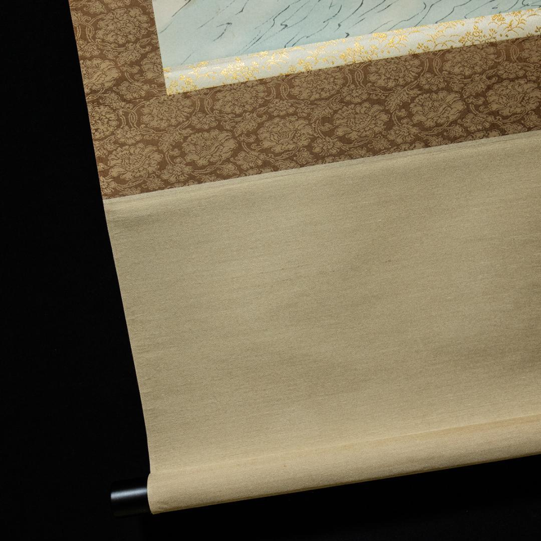 掛軸-1433　川合玉堂　春流　ぎょうせい　印刷工芸作品