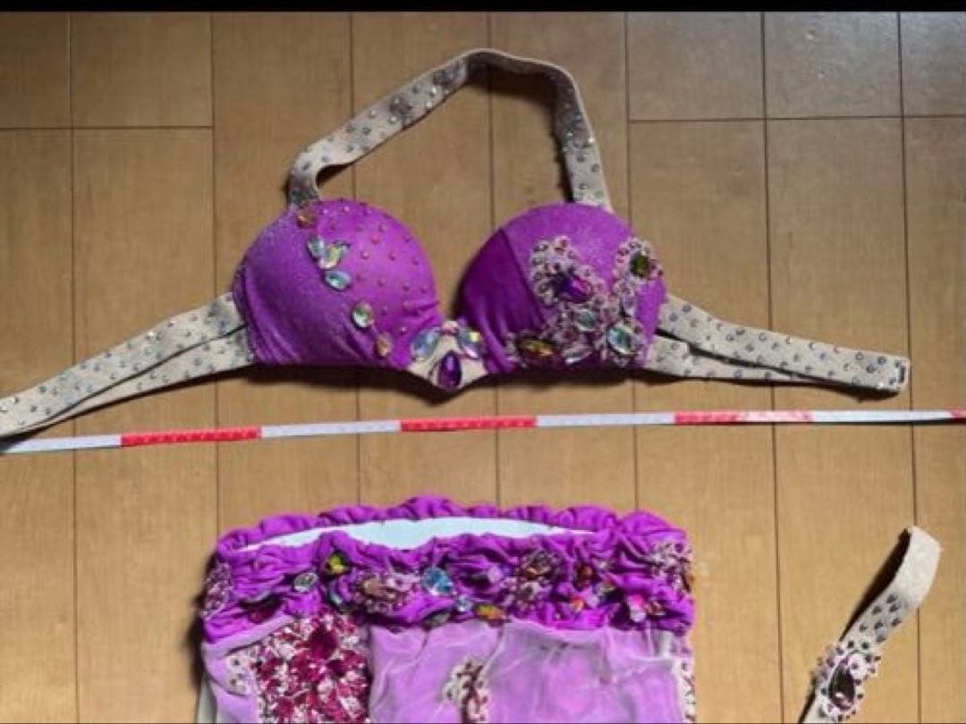 ベリーダンス セットアップ ピンクと白