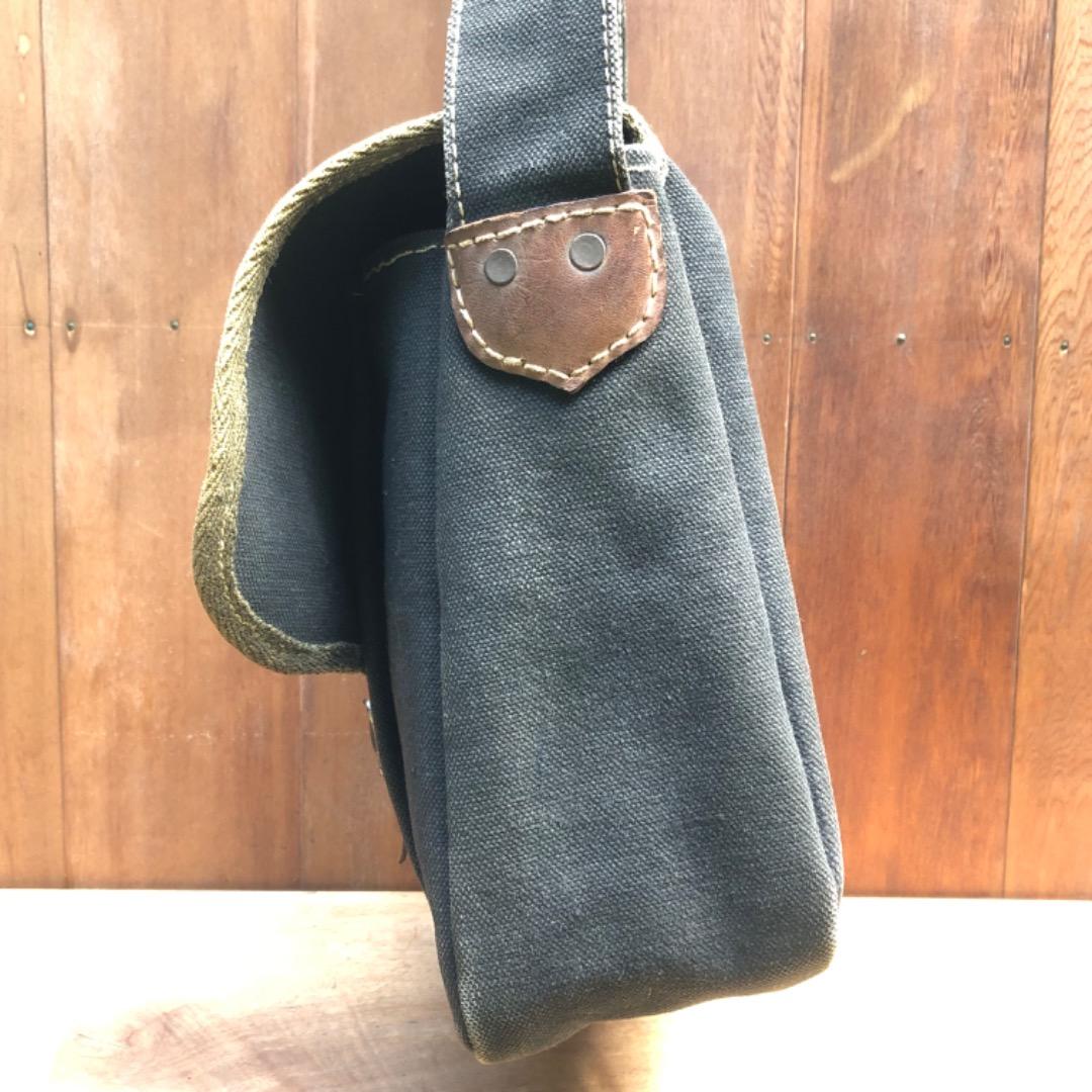 必見！オールドヴィンテージ　極厚帆布 ショルダーバッグ　レア
