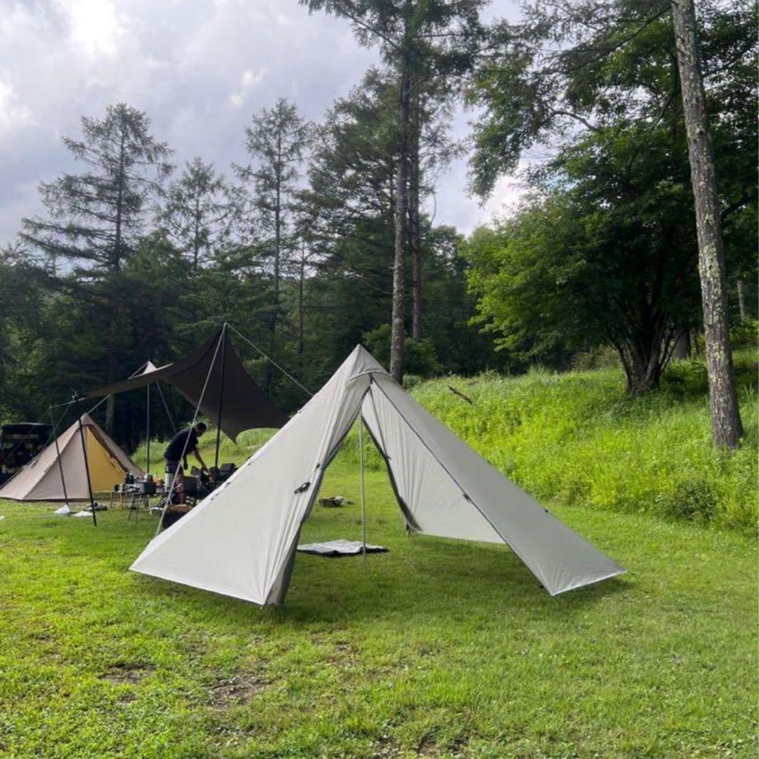 Unafreely ワンポールテント グレー シルナイロン