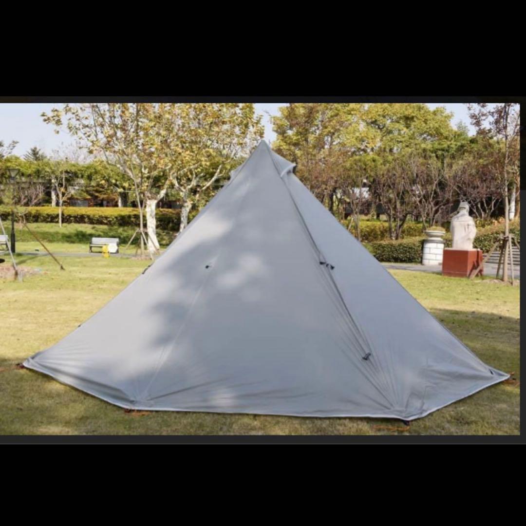Unafreely ワンポールテント グレー シルナイロン