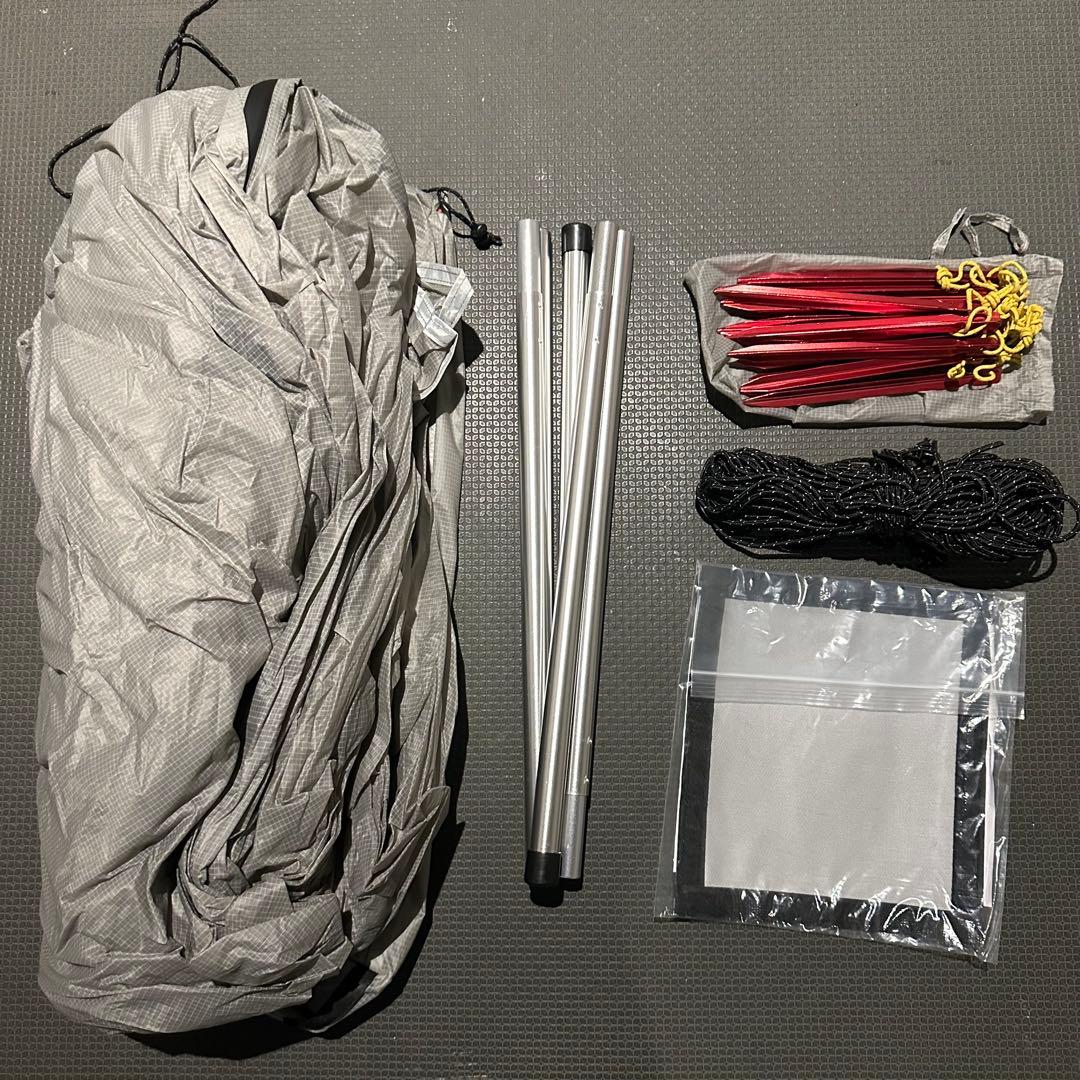 Unafreely ワンポールテント グレー シルナイロン