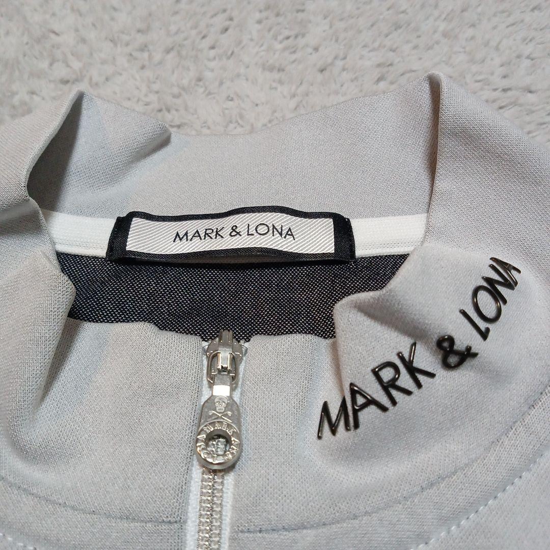 マーク&ロナ ゴルフ 半袖 ジップアップ モックネック ロゴ カットソー