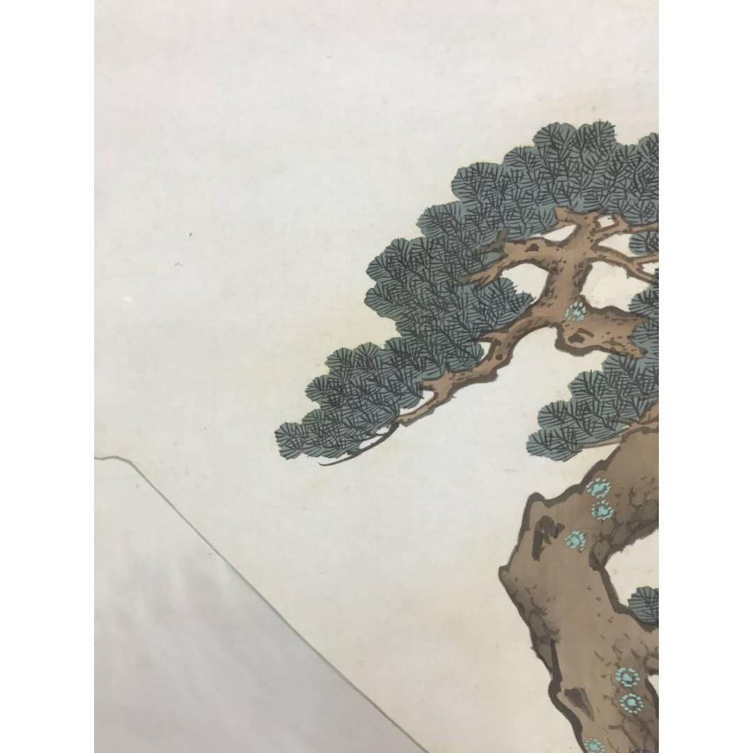 真作/歌川春光/東下り図/人物図/富士山/掛軸☆宝船☆AK-803