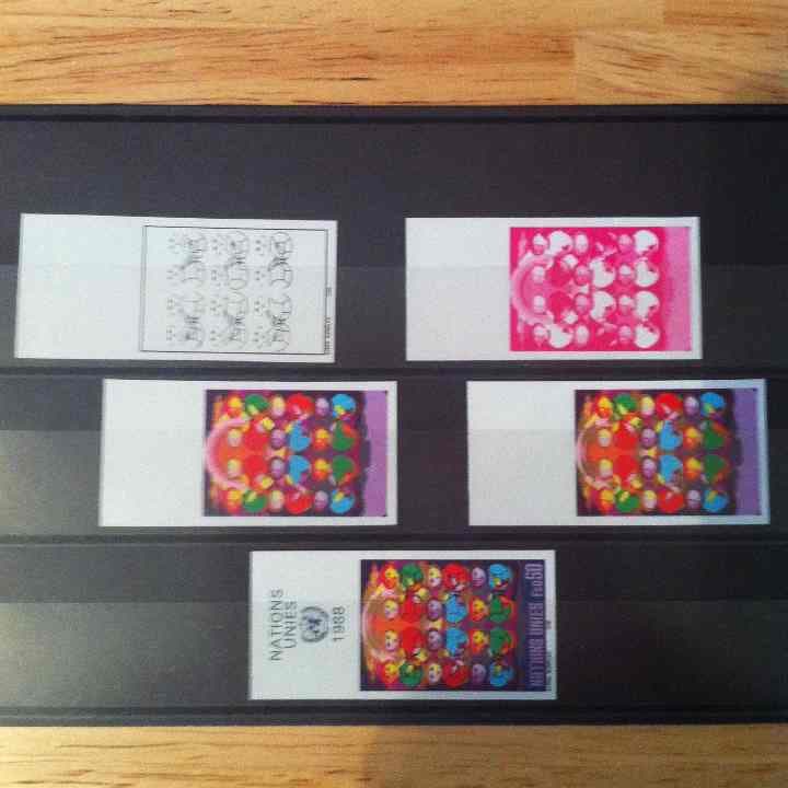 希少 国連切手 試し刷りから完成まで