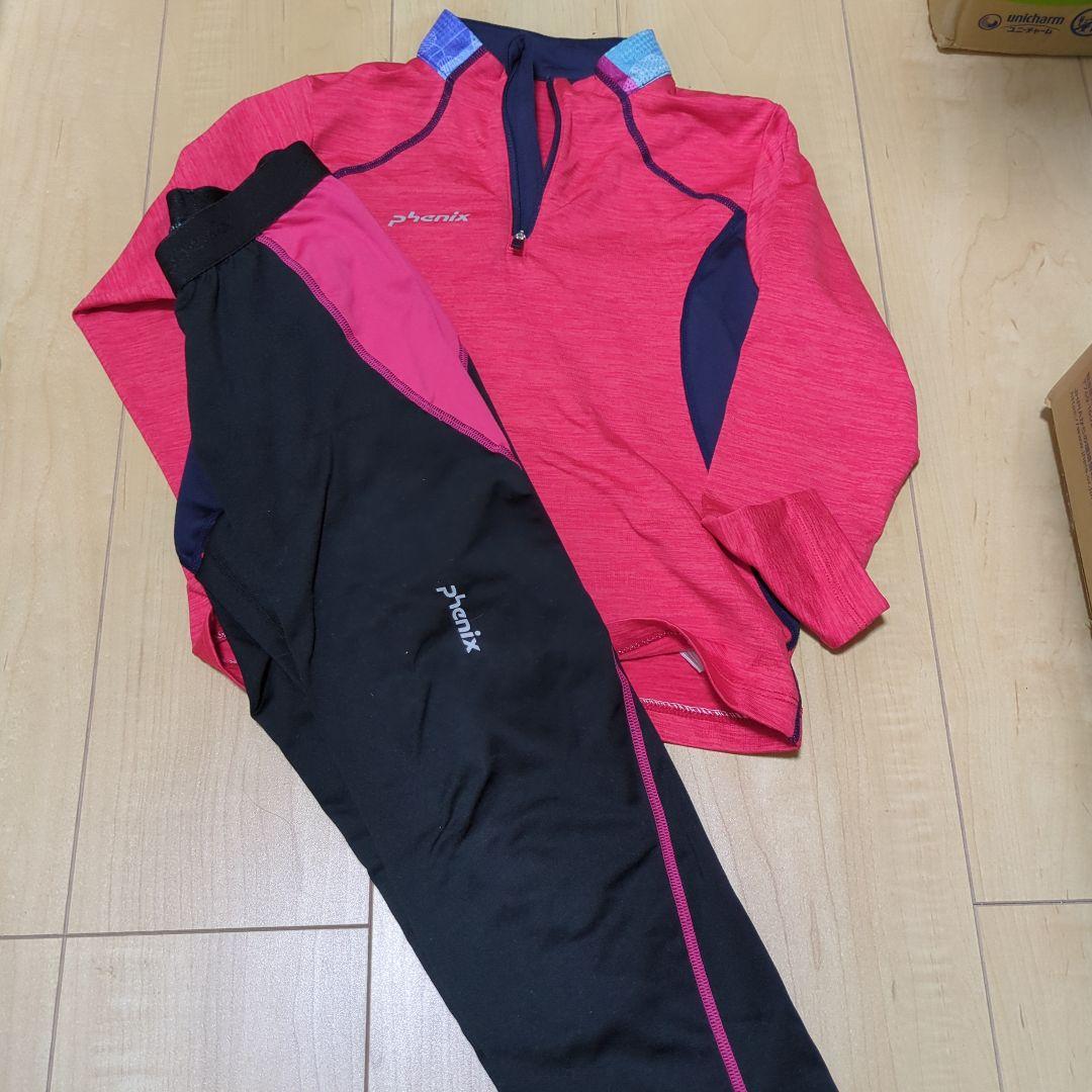 phenix スキーインナーウエア　ハーフジップ長袖インナーウェアセット 120