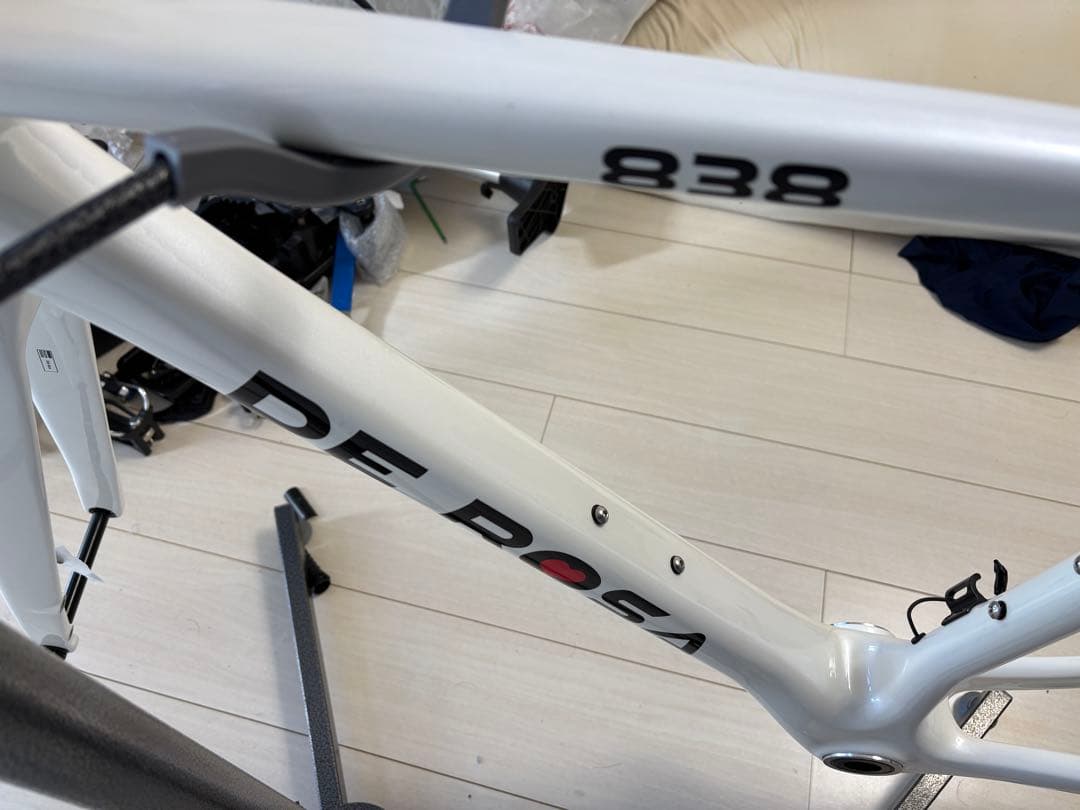 DE ROSA デローザ 838 DISK フレームセット ホワイト 50サイズ
