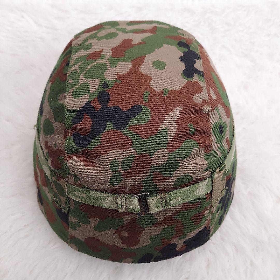【美品】陸上自衛隊 88式鉄帽 レプリカ品 鉄帽覆い、ゴム、4点顎紐