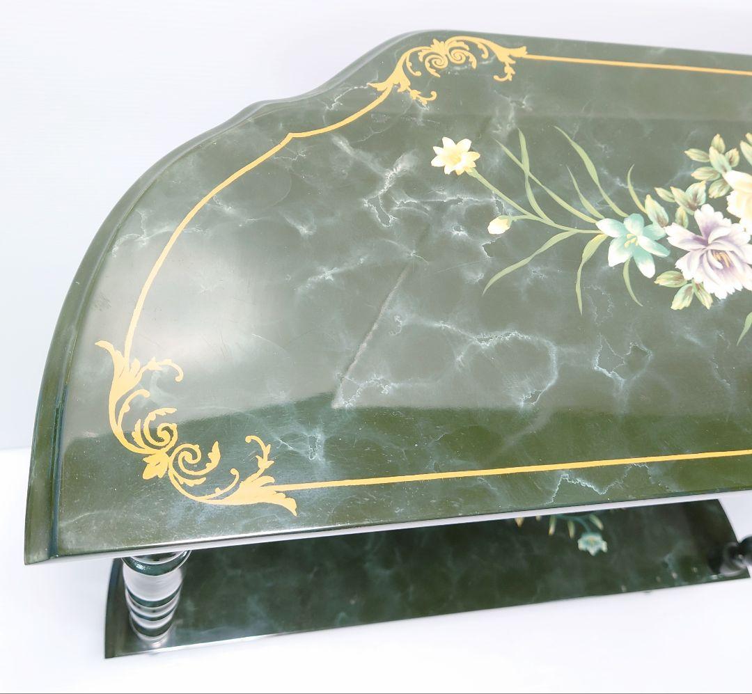 花柄コンソール テーブル 台 アンティーク家具【美品】