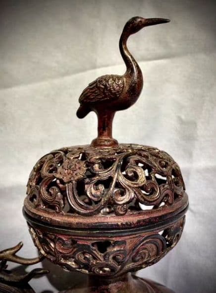 銅器 仏教 竜龍亀香炉 ツル古美術 コレクション品 銅製 工芸品 彫刻装飾品置物