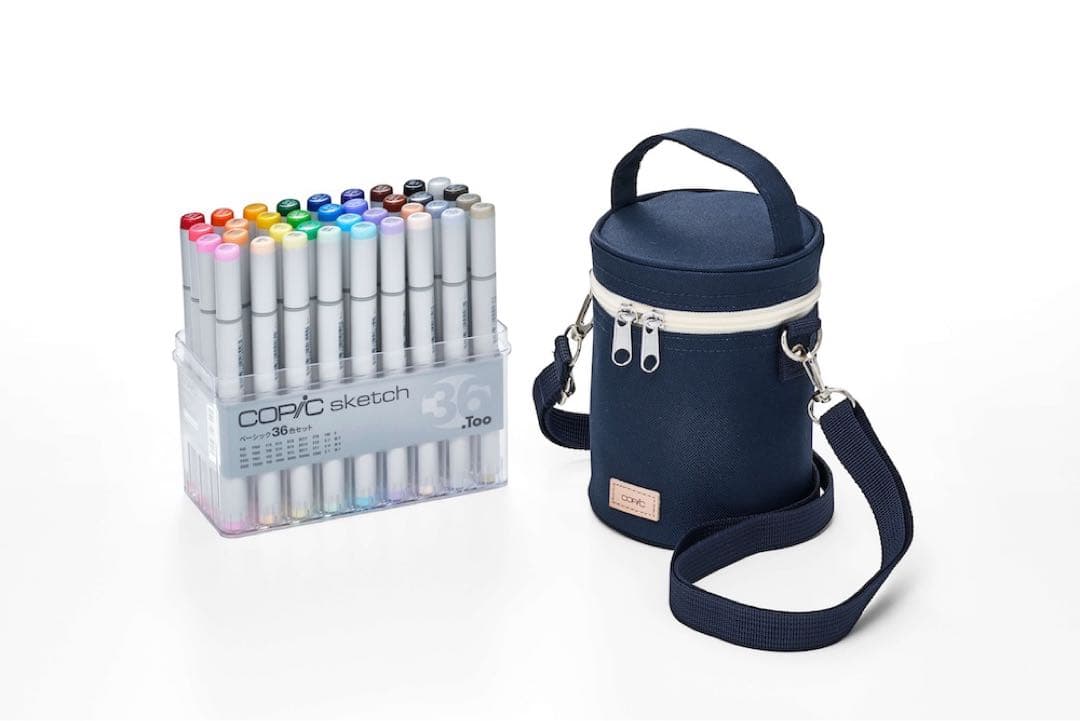 Copic Sketch 36色セット ネイビーブルー ポーチ付き