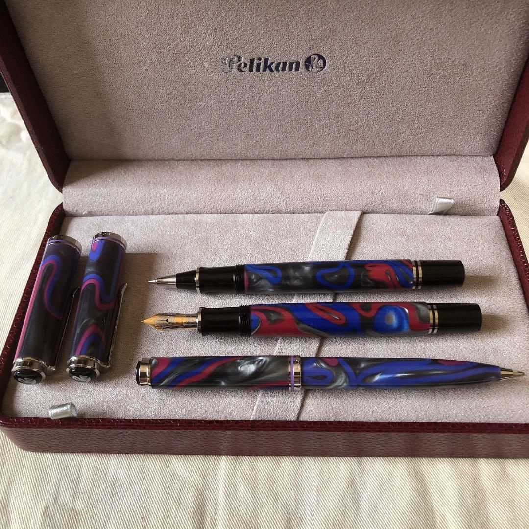 ペリカン　ピカデリーサーカス　万年筆　ローラーボール　ボールペンのセット販売