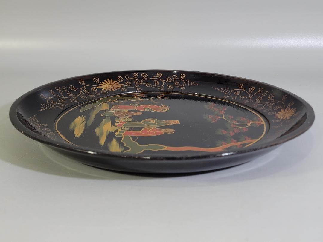 DT344 茶道具 唐物 色絵人物紋 菓子盆 中国 古美術