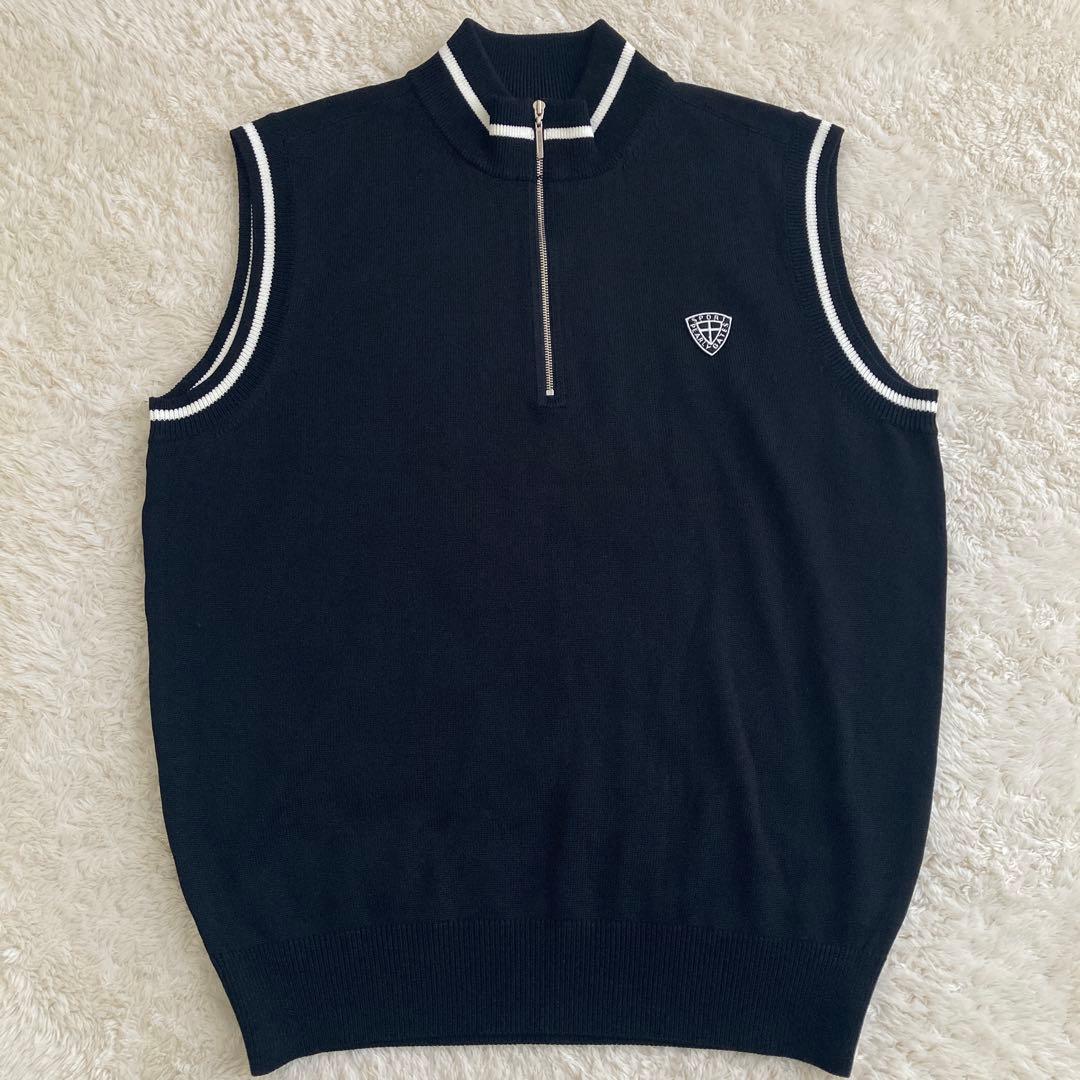 美品！PEARLY GATESパーリーゲイツ　モックネック　ハーフジップベスト