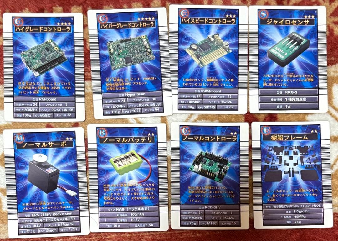 鉄人28号計画 カードDEチャレンジSimROBOT カード 8枚