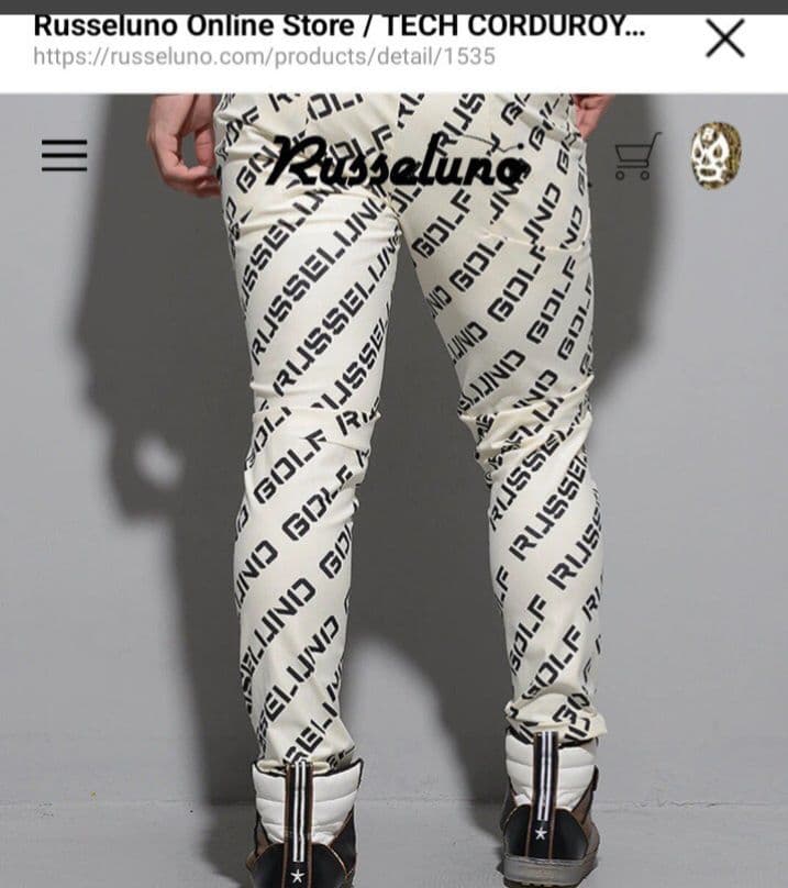 Russeluno テクニカルコーデュロイパンツ ホワイト　ラッセルノ　サイズ4