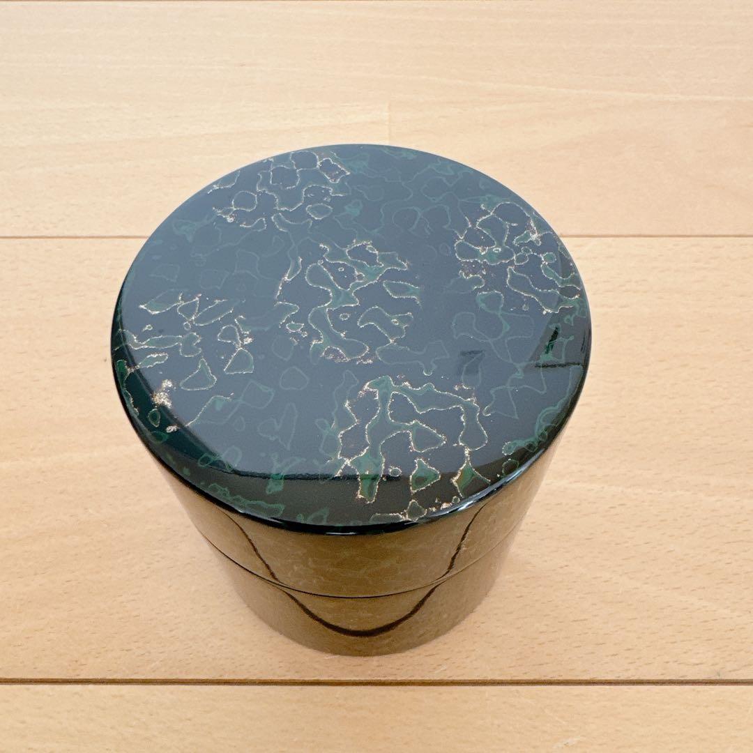 未使用✨つがる塗り 漆器 黒と金の模様 手入れ方法付き 茶道具