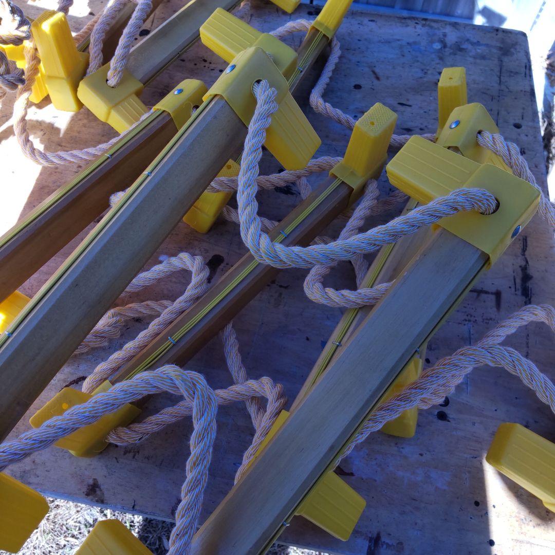 八ツ矢式 ワイヤ芯入 縄はしご 5M 避難はしご