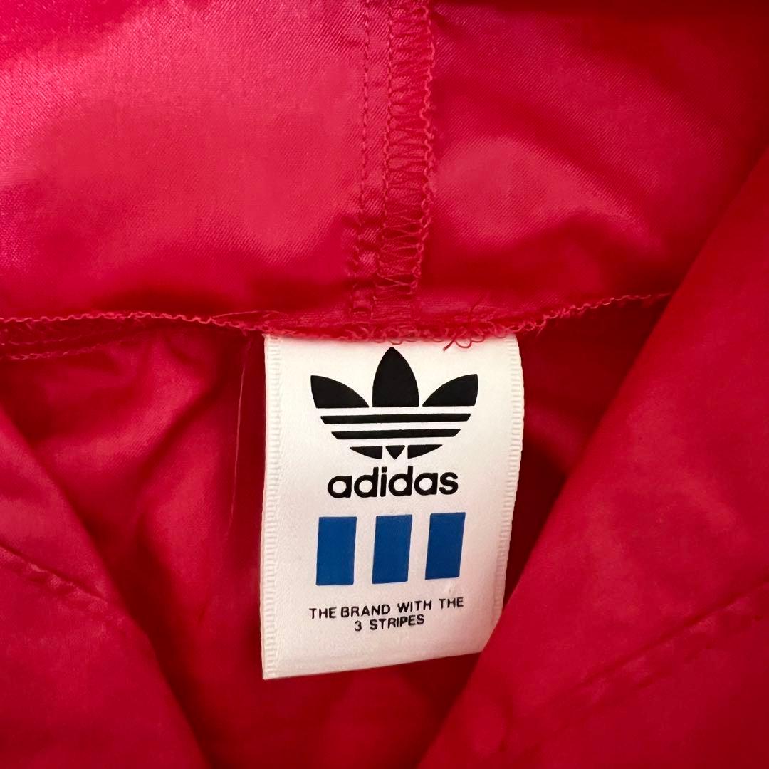 80s vintage adidas ナイロンパーカー M 赤 y2k スポーツ