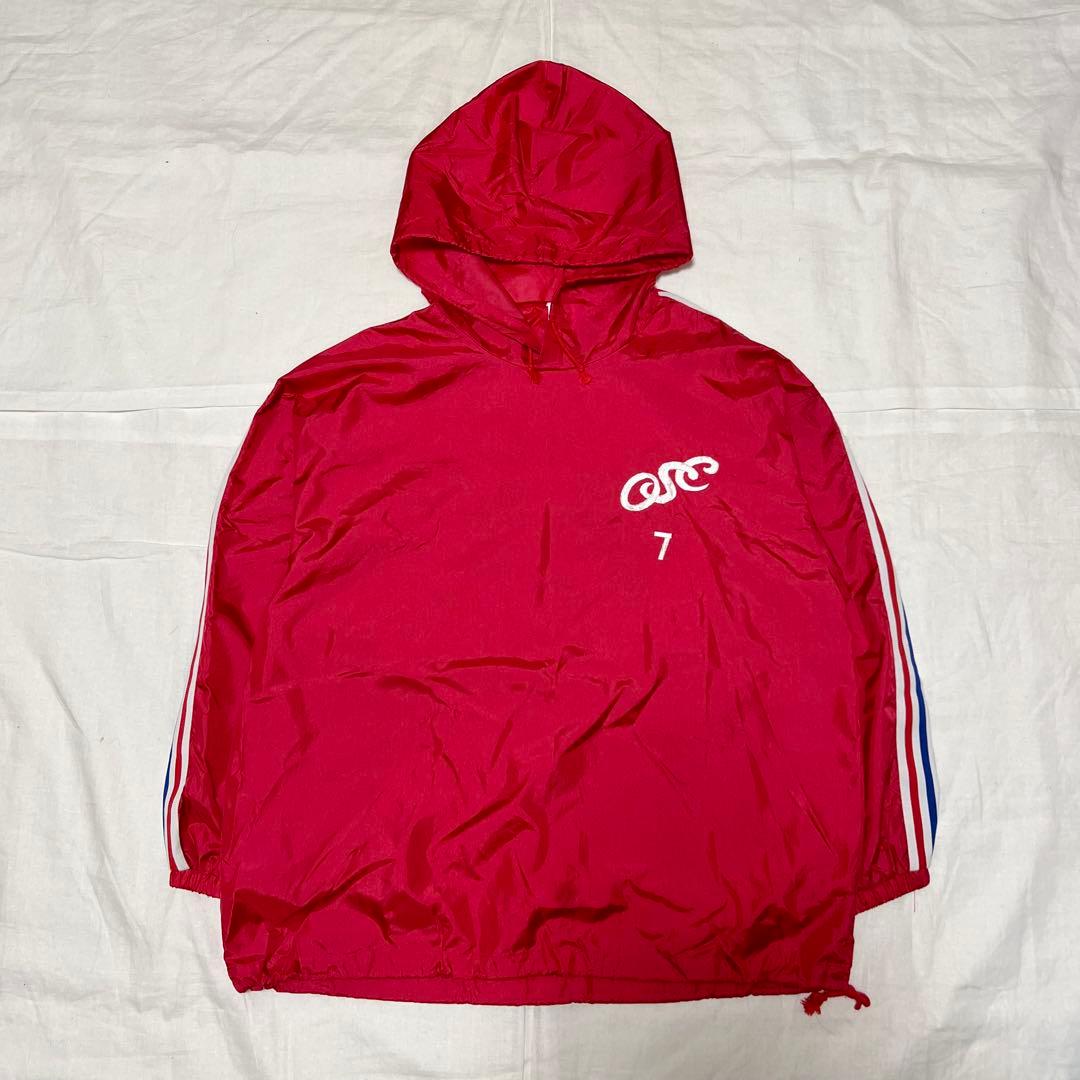 80s vintage adidas ナイロンパーカー M 赤 y2k スポーツ