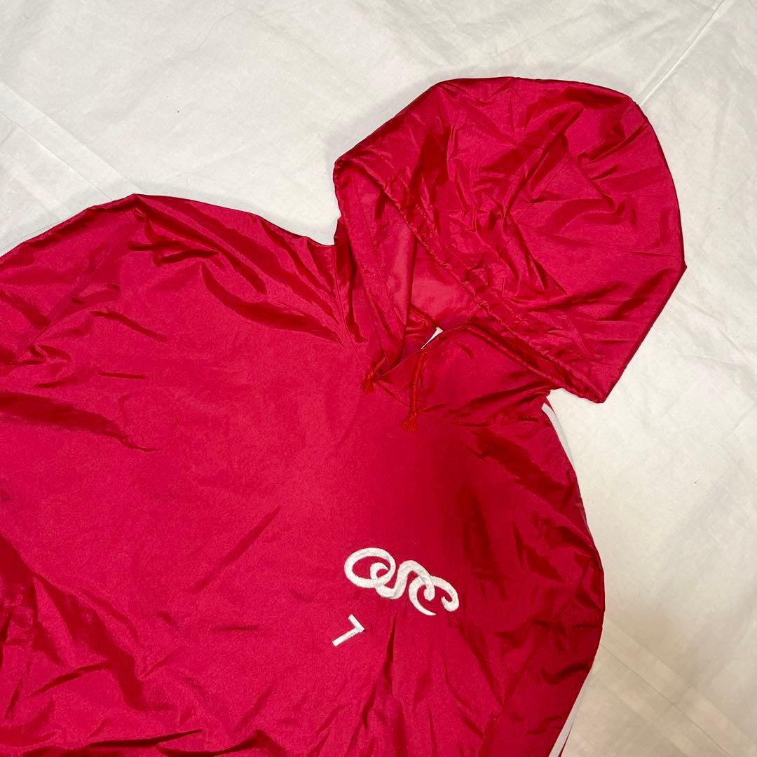 80s vintage adidas ナイロンパーカー M 赤 y2k スポーツ
