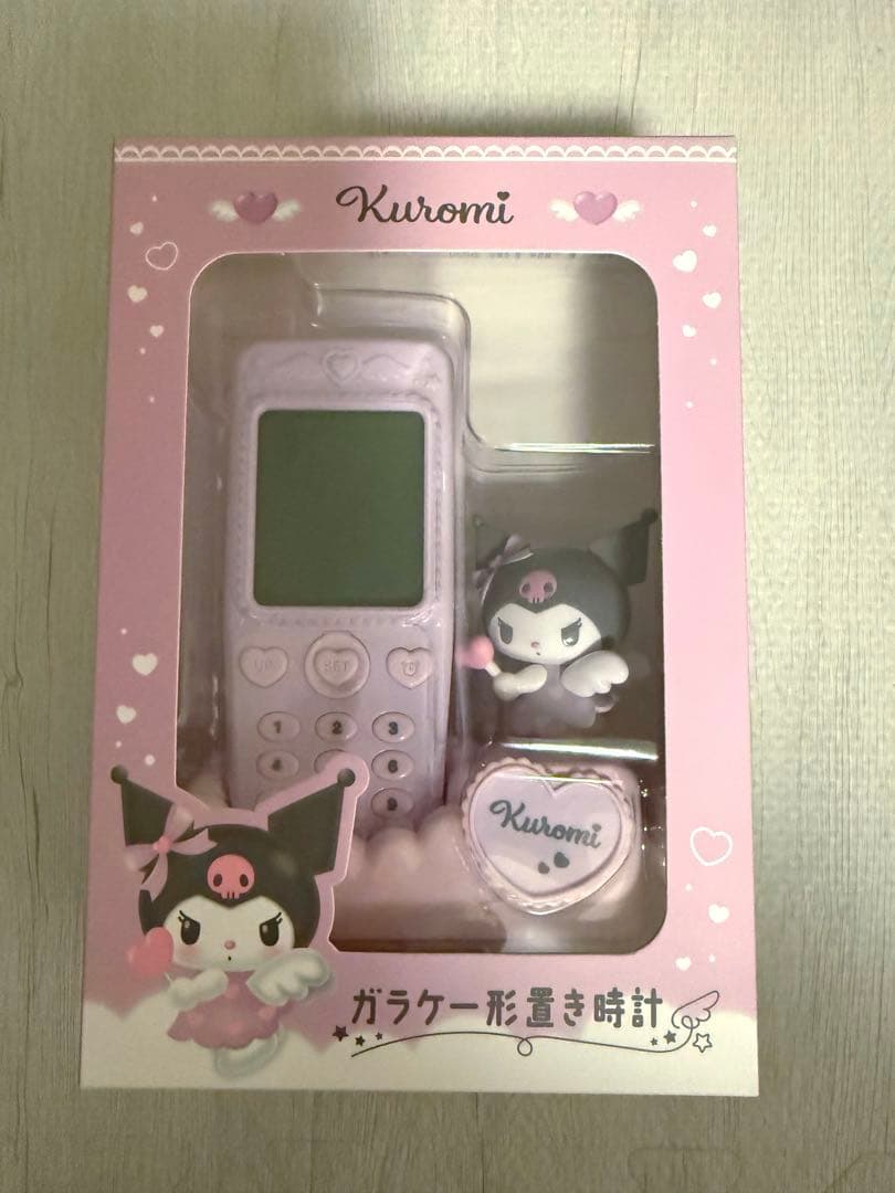 新品未使用　サンリオ　ガラケー形置き時計　クロミ