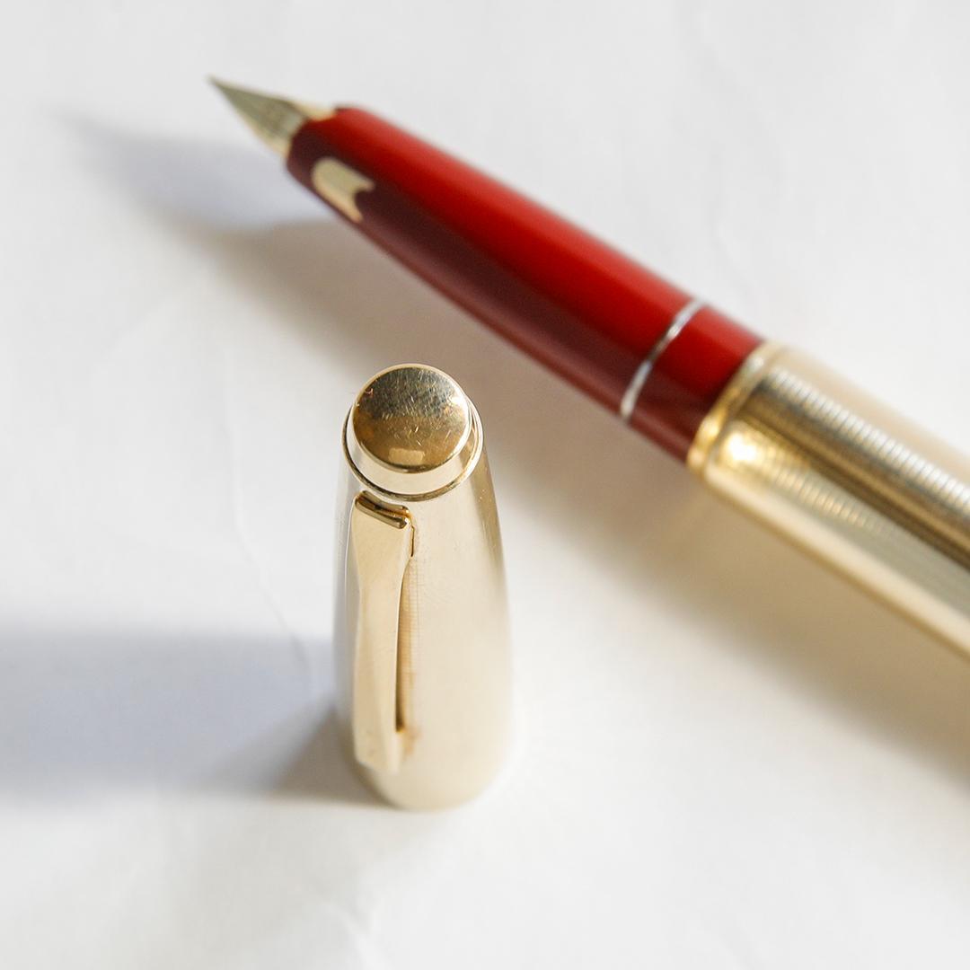 希少 PILOT パイロット Short ポケット万年筆 伸縮式 14K 中古