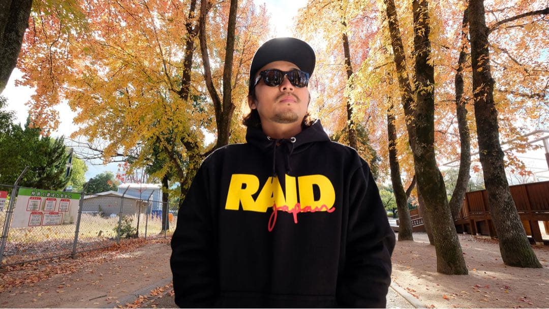 新品Lサイズ　RAID JAPAN バス釣り　BOX LOGO パーカー　黒