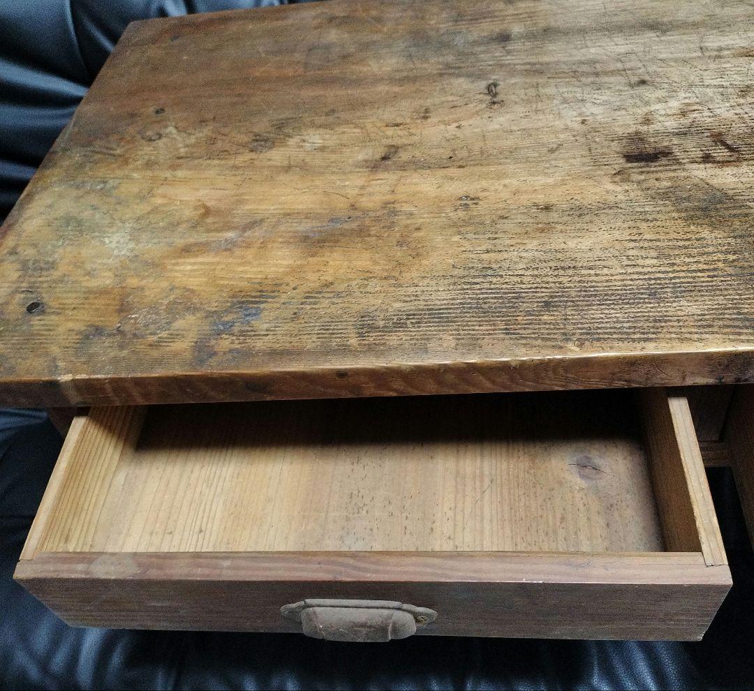 アンティーク 机 一枚板 レトロ 古道具