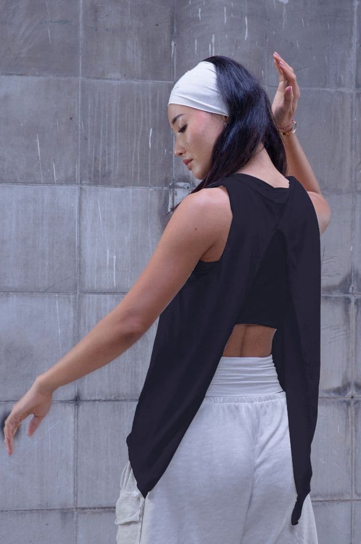 サルセーションウェア新作Back opened tankダークブラウン 　М