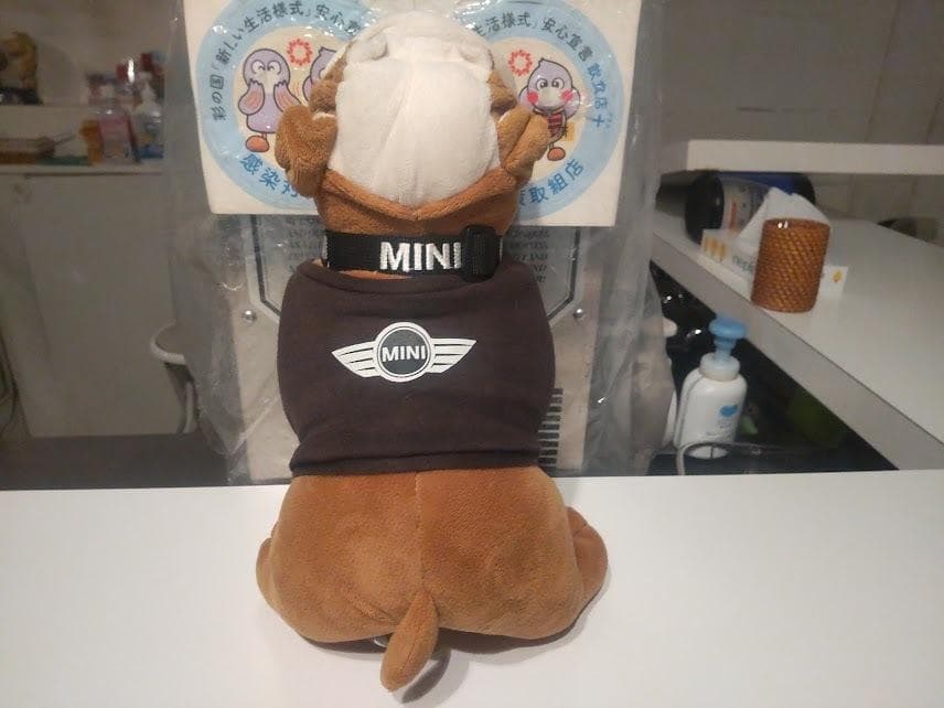 レトロ★旧車 MINI COPPER ミニクーパー ブルドッグ ぬいぐるみ 人形