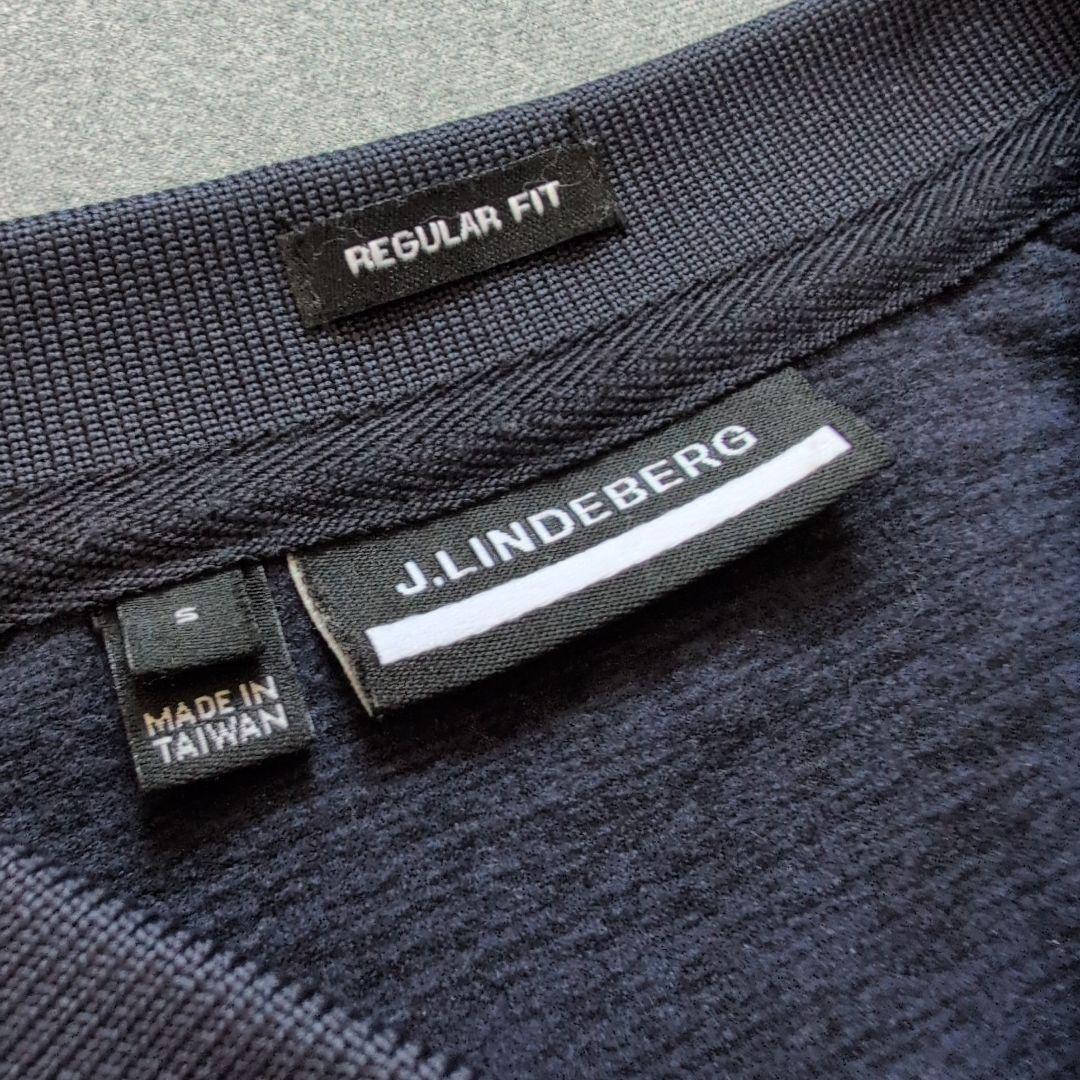 【極美品】ジェイリンドバーグゴルフ　長袖ポロシャツ上質　ネイビー　S