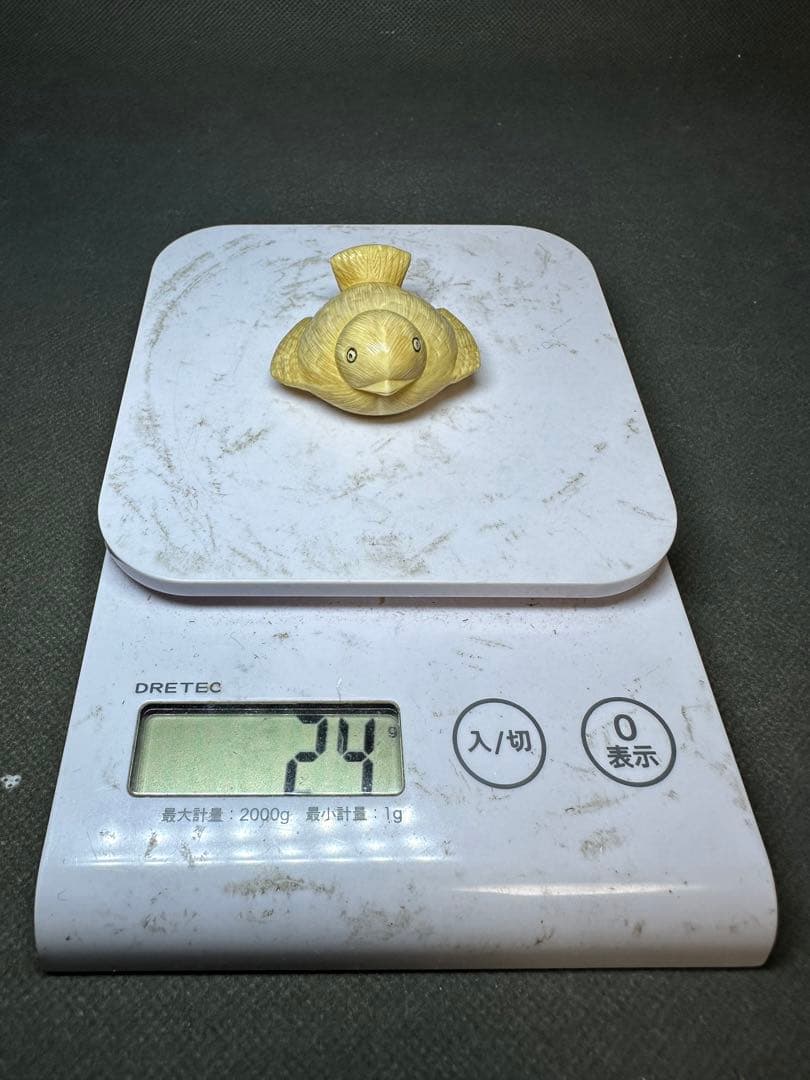 根付　福良雀　古美術品　 置物　細密細工　骨董　アンティーク　彫刻 工芸品