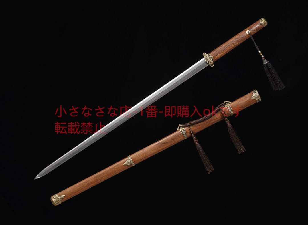 伝統宝剣百錬模様鋼問セミ   唐剣  模造刀·模擬刀  居合刀