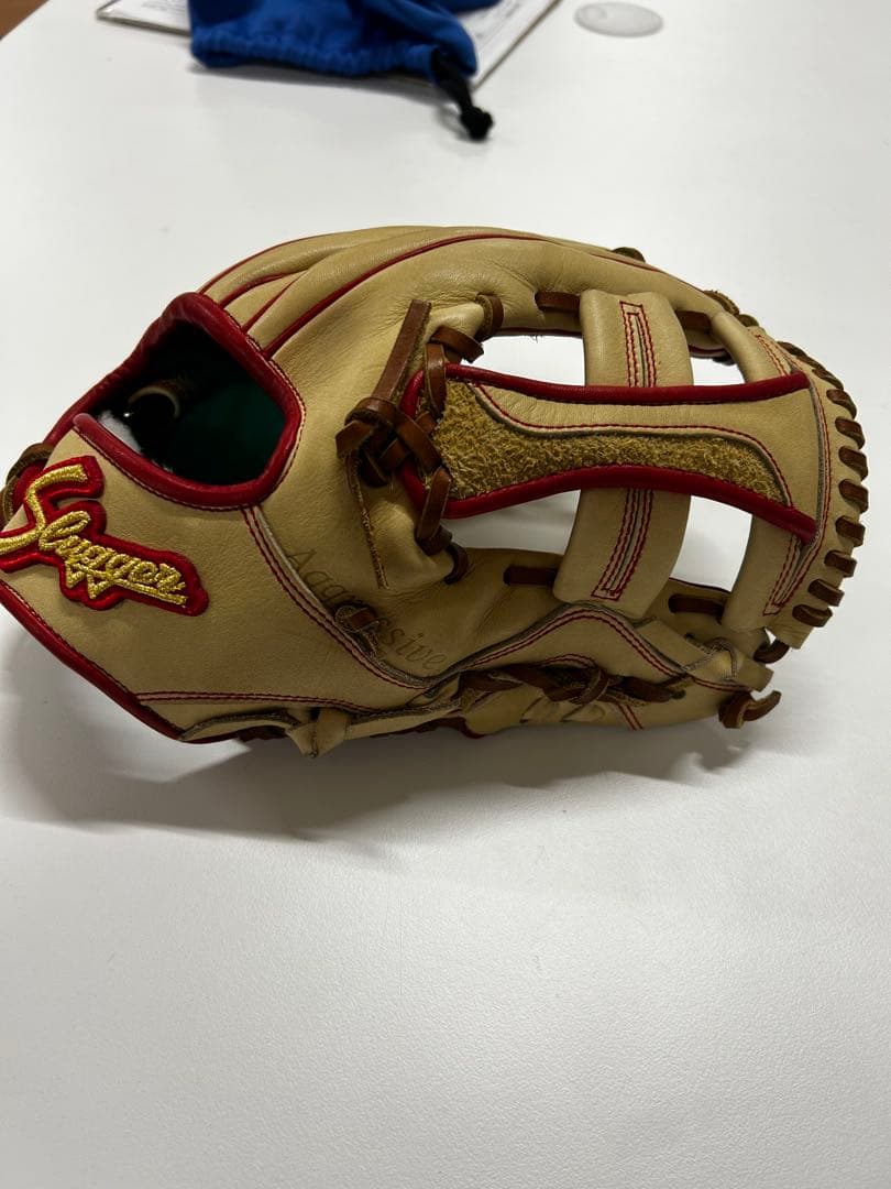 スラッガー　軟式グローブ 特別オーダー ベージュ/レッド
