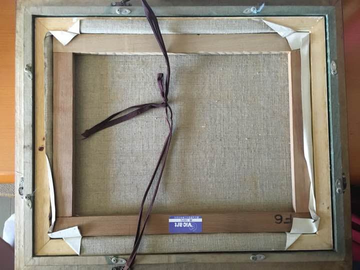 油絵 バラ 額付き