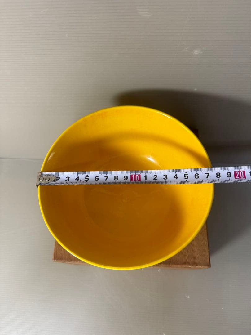 2395 清水焼　平安雲景　黄交趾鳳凰文　菓子鉢　時代物