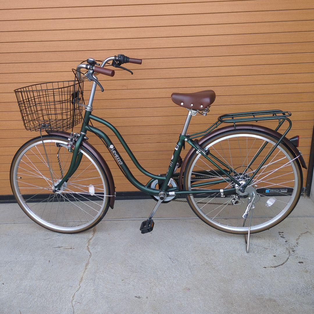 b*2様 シティサイクル 26インチ自転車 6段ギア、自動点灯LEDライト 直接