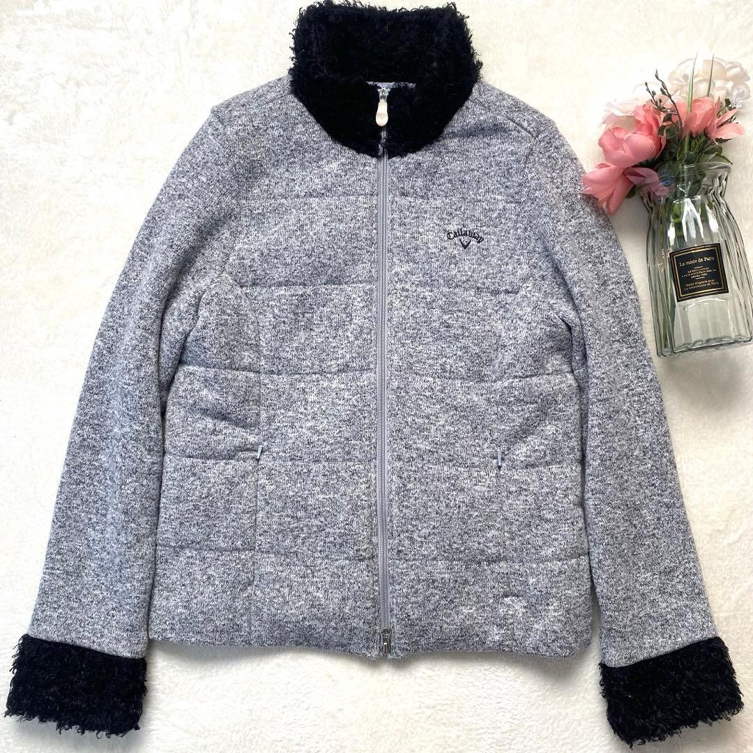 Callaway ✨良品✨ブルゾン シャギー アウター ダブルジップ ロゴ刺繍