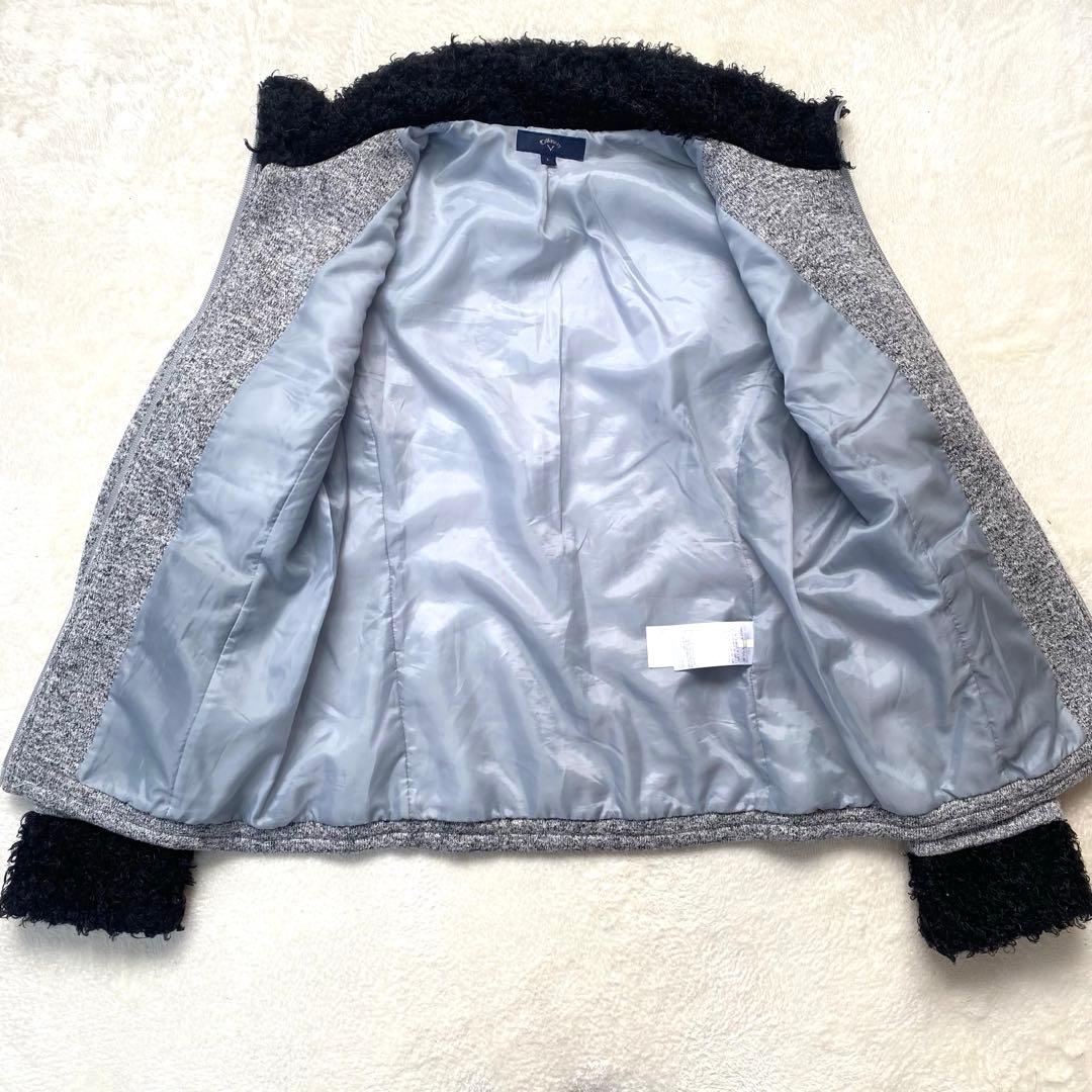 Callaway ✨良品✨ブルゾン シャギー アウター ダブルジップ ロゴ刺繍