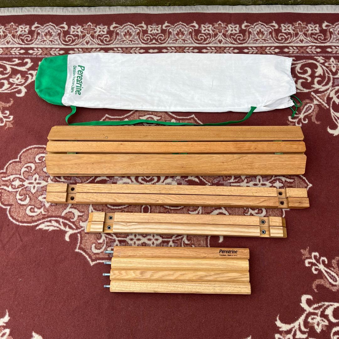 Peregrine ペレグリン◾️胡桃材 木製ロールトップテーブル アウトドア B