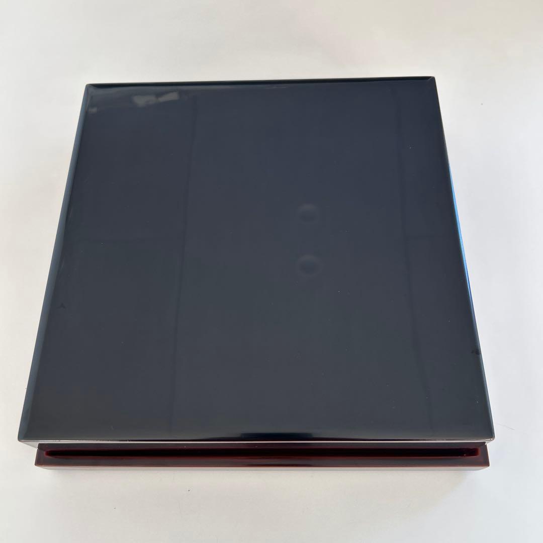 輪島塗　一段重　溜塗