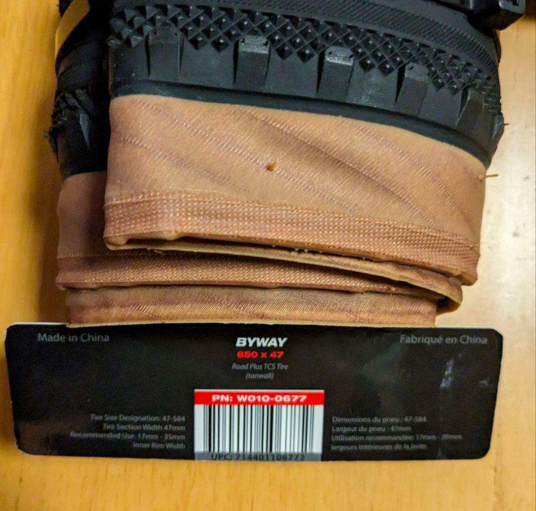 2本　WTB ByWay TCS 47-584 ロードプラス　チューレスレディ