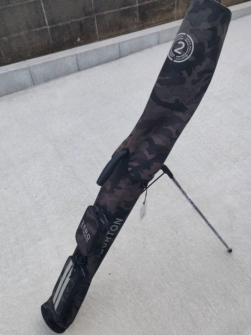 未使用品 ゼロハリバートン ブラックカモ ゴルフバッグ ミニキャディバッグ