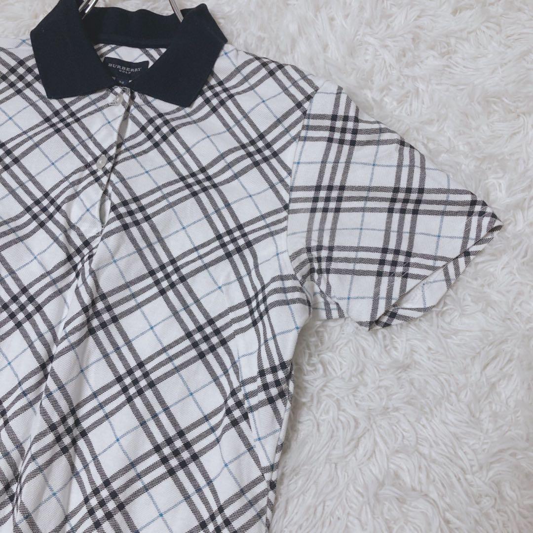 バーバリーゴルフ　半袖ワンピース　ゴルフウェア　半袖　チェック柄　日本製